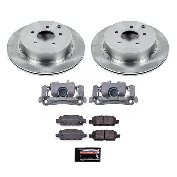 PowerStop OE Stock Replacement Low-Dust Ceramic Brake Pad, Rotor and Caliper Kit