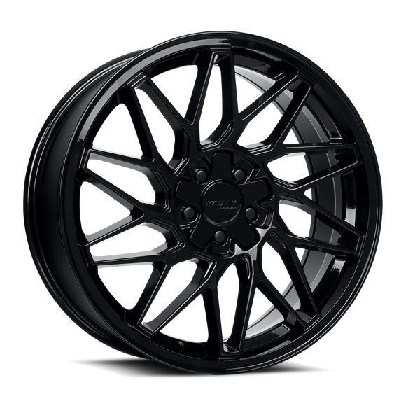 18x8 Katana KR09 Glossy Black Wheel 5x105 ET40 CB73.1