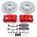 PowerStop Z36 Truck and SUV Ceramic Brake Pad, Drilled & Slotted Rotor, and Cali