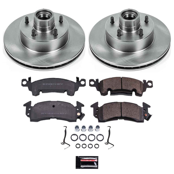 PowerStop OE Stock Replacement Low-Dust Ceramic Brake Pad and Rotor Kit