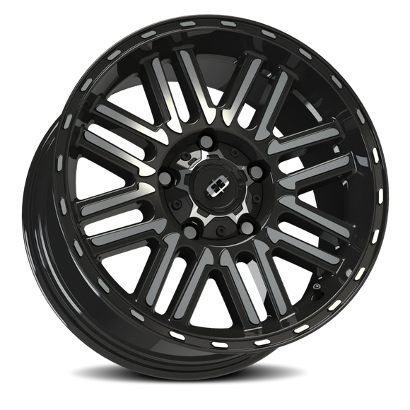 15x7.5 Vision 348 Nexus Gloss Blk Machined 5x5 (5x127) ET-12 wheel/rim
