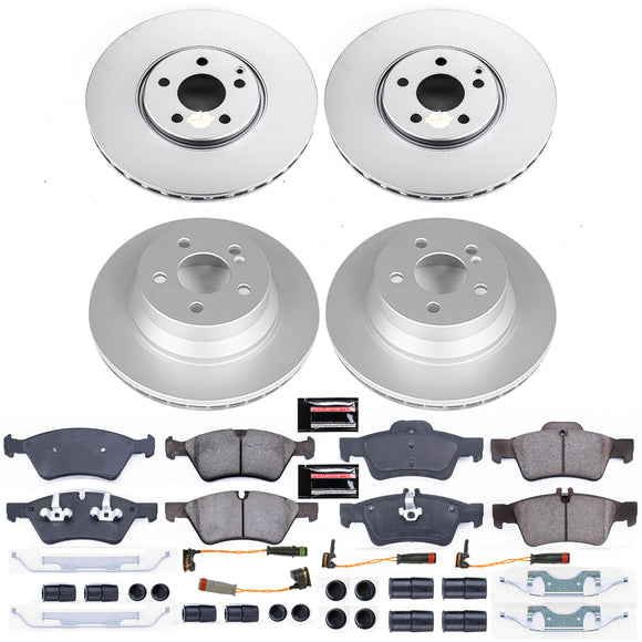 PowerStop Genuine Geomet Coated Rotor and Carbon-Fiber Ceramic Brake Pad Kit