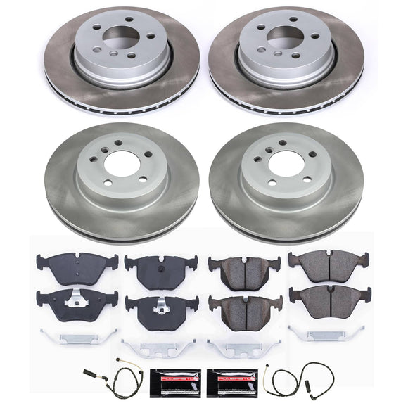 PowerStop Semi-Coated Rotor and Low-Dust Ceramic Brake Pad Kit