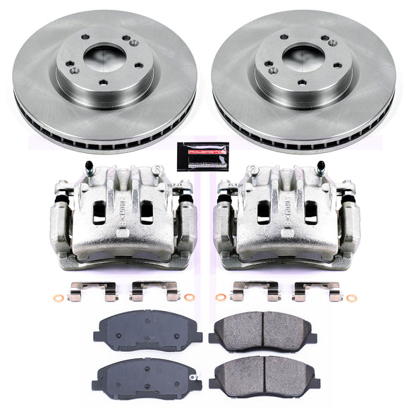 PowerStop OE Stock Replacement Low-Dust Ceramic Brake Pad, Rotor and Caliper Kit