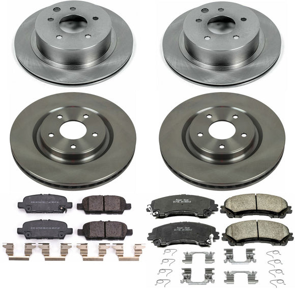 PowerStop OE Stock Replacement Low-Dust Ceramic Brake Pad and Rotor Kit