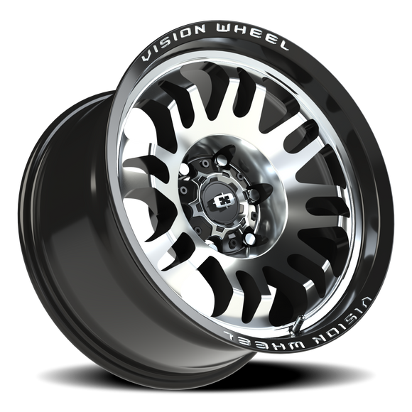 17x9.5 Vision 409 Inferno Gloss Blk Machined 6x5.5 6x139.7 ET-18 wheel/rim