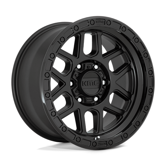 17X9 KMC KM544 MESA Satin Black With Gloss Black Lip 6X139.7 ET18 wheel/rim