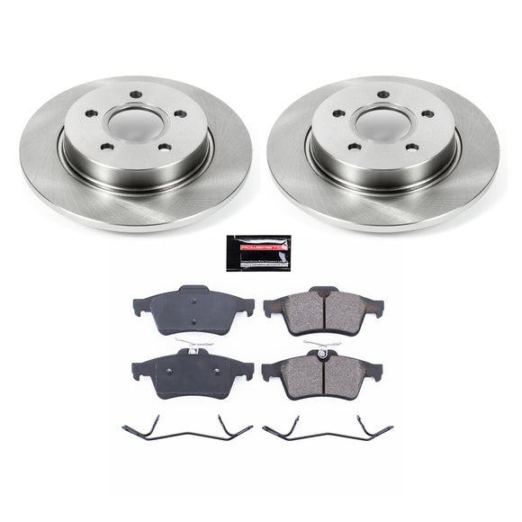 PowerStop OE Stock Replacement Low-Dust Ceramic Brake Pad and Rotor Kit