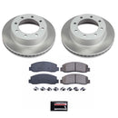 PowerStop Semi-Coated Rotor and Low-Dust Ceramic Brake Pad Kit