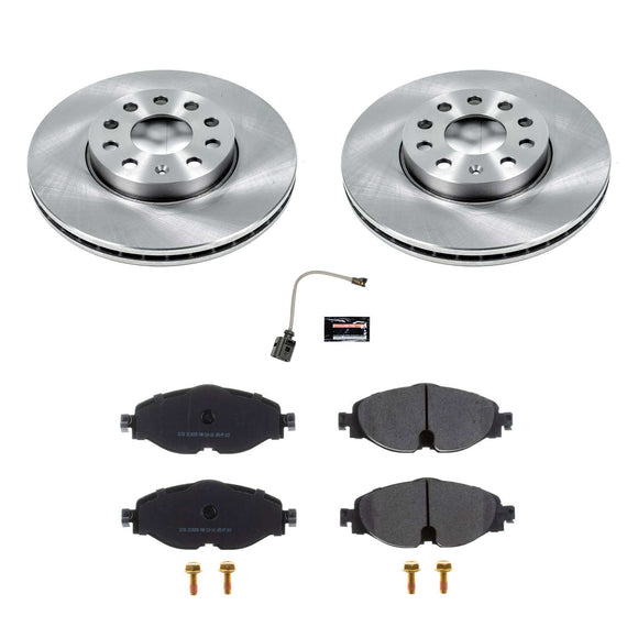 PowerStop OE Stock Replacement Low-Dust Ceramic Brake Pad and Rotor Kit