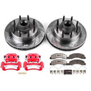 PowerStop Z36 Truck and SUV Ceramic Brake Pad, Drilled & Slotted Rotor, and Cali