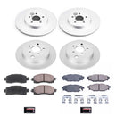 PowerStop Genuine Geomet Coated Rotor and Low-Dust Ceramic Brake Pad Kit