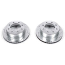 PowerStop Evolution Drilled Slotted Rotors Pair Front For Dodge Ram 2500