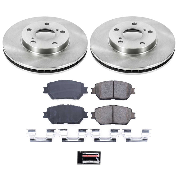 PowerStop OE Stock Replacement Low-Dust Ceramic Brake Pad and Rotor Kit