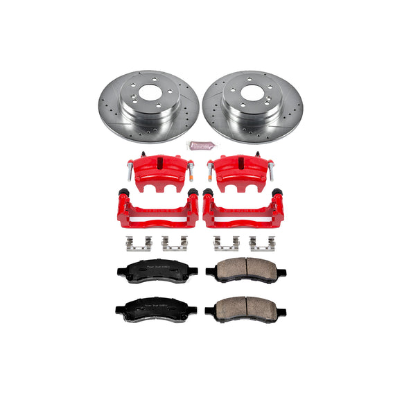 PowerStop Z23 Daily Driver Carbon-Fiber Ceramic Pads Drilled & Slotted Rotor & C