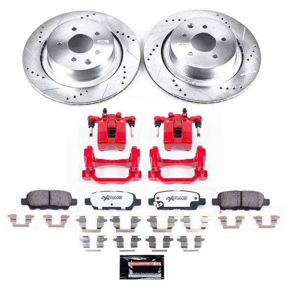 PowerStop Z26 Street Performance Ceramic Brake Pad, Drilled Slotted Rotor, and C