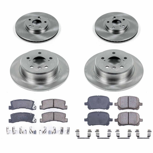 PowerStop OE Stock Replacement Low-Dust Ceramic Brake Pad and Rotor Kit