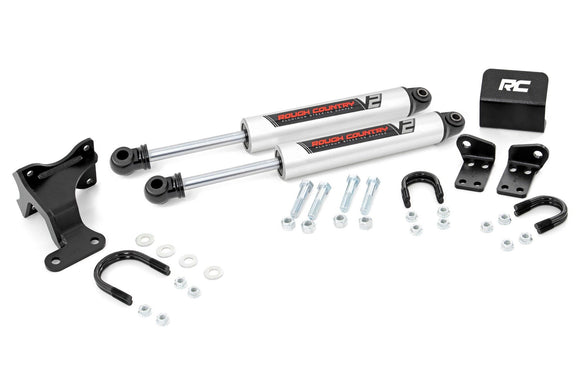 V2 Steering Stabilizer - Dual - 2-8 Inch Lift - Jeep Wrangler JK (07-18)
