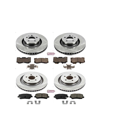 PowerStop OE Stock Replacement Low-Dust Ceramic Brake Pad and Rotor Kit