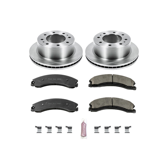 PowerStop OE Stock Replacement Low-Dust Ceramic Brake Pad and Rotor Kit