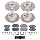 PowerStop Semi-Coated Rotor and Low-Dust Ceramic Brake Pad Kit