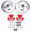 PowerStop Z26 Street Performance Ceramic Brake Pad, Drilled Slotted Rotor, and C