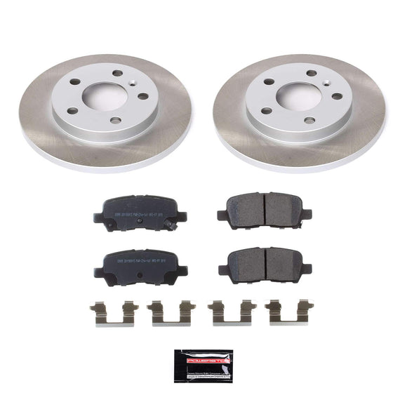 PowerStop Semi-Coated Rotor and Low-Dust Ceramic Brake Pad Kit