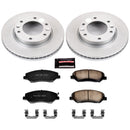 PowerStop Genuine Geomet Coated Rotor and Low-Dust Ceramic Brake Pad Kit