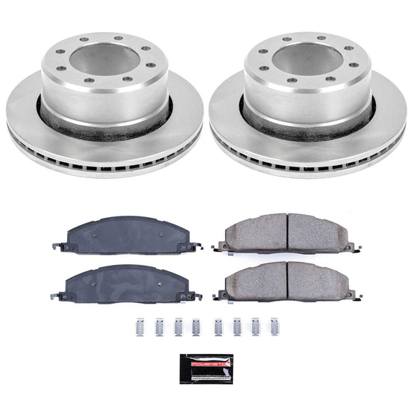 PowerStop OE Stock Replacement Low-Dust Ceramic Brake Pad and Rotor Kit