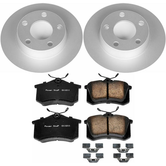 PowerStop Genuine Geomet Coated Rotor and Carbon-Fiber Ceramic Brake Pad Kit