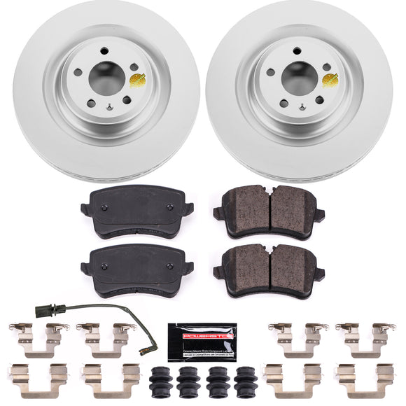 PowerStop Genuine Geomet Coated Rotor and Carbon-Fiber Ceramic Brake Pad Kit