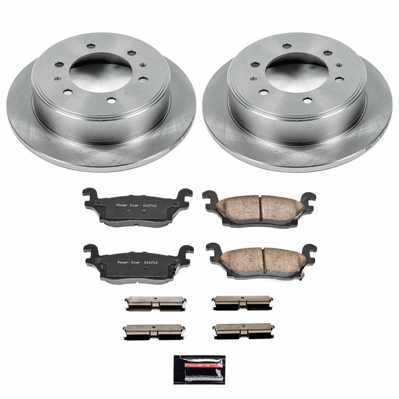 PowerStop OE Stock Replacement Low-Dust Ceramic Brake Pad and Rotor Kit
