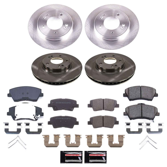 PowerStop OE Stock Replacement Low-Dust Ceramic Brake Pad and Rotor Kit