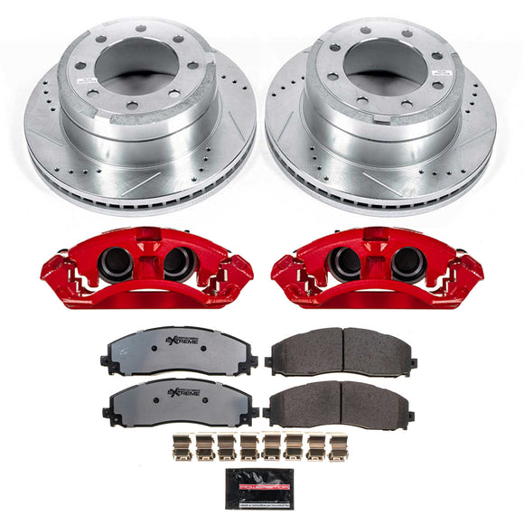 PowerStop Z36 Truck and SUV Ceramic Brake Pad, Drilled & Slotted Rotor, and Cali