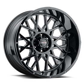 18x9 Vision 412 Rocker Gloss Black Wheel 8x165.1 ET12 CB125.2