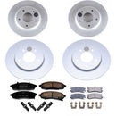 PowerStop Genuine Geomet Coated Rotor and Low-Dust Ceramic Brake Pad Kit