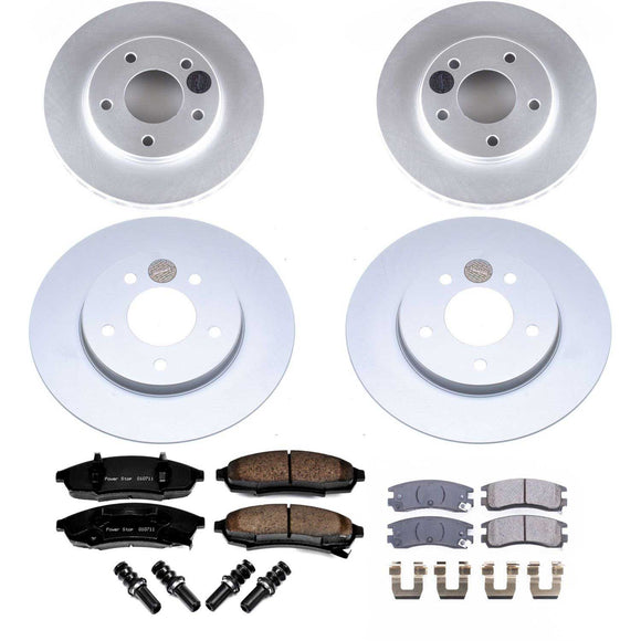 PowerStop Genuine Geomet Coated Rotor and Low-Dust Ceramic Brake Pad Kit