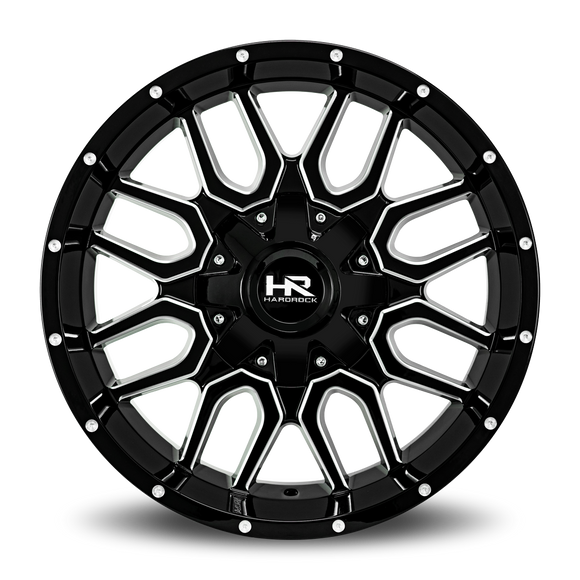 20x10 Hardrock Commander Gloss Black Milled 6x135/139.7 ET-19 wheel/rim
