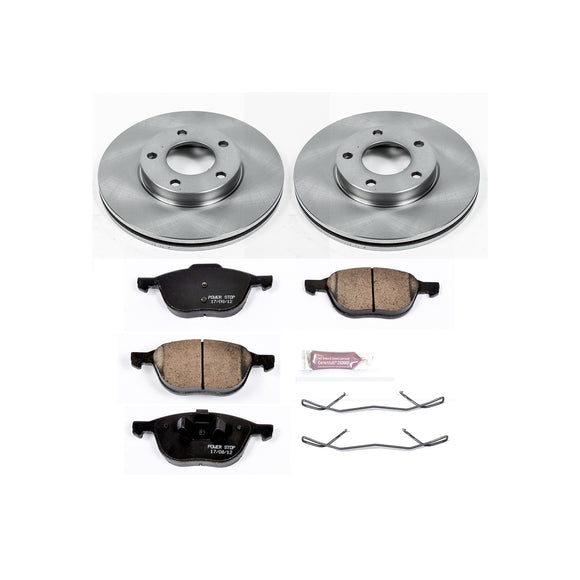 PowerStop OE Stock Replacement Low-Dust Ceramic Brake Pad and Rotor Kit