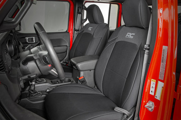 Rough Country Seat Covers Front and RearNo Cup Holder Jeep Gladiator 20-22
