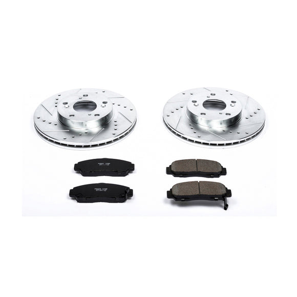 PowerStop Z23 Daily Driver Carbon-Fiber Ceramic Brake Pad and Drilled & Slotted