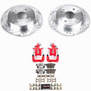 PowerStop Z26 Street Performance Ceramic Brake Pad, Drilled Slotted Rotor, and C