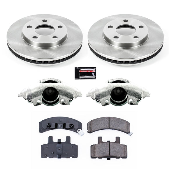 PowerStop OE Stock Replacement Low-Dust Ceramic Brake Pad, Rotor and Caliper Kit