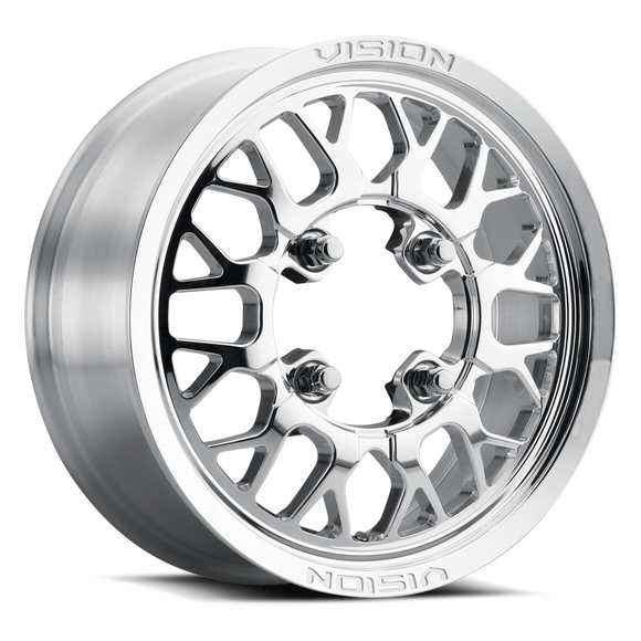 15X10 Vision Storm Polished 4x156 ET0 Wheel Rim