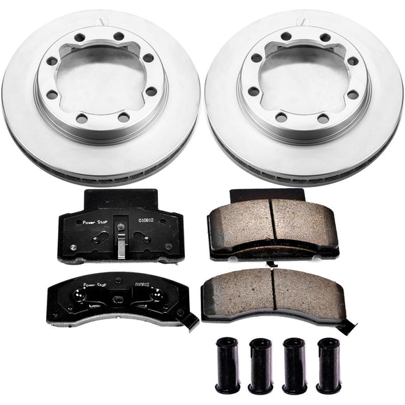 PowerStop Genuine Geomet Coated Rotor and Low-Dust Ceramic Brake Pad Kit