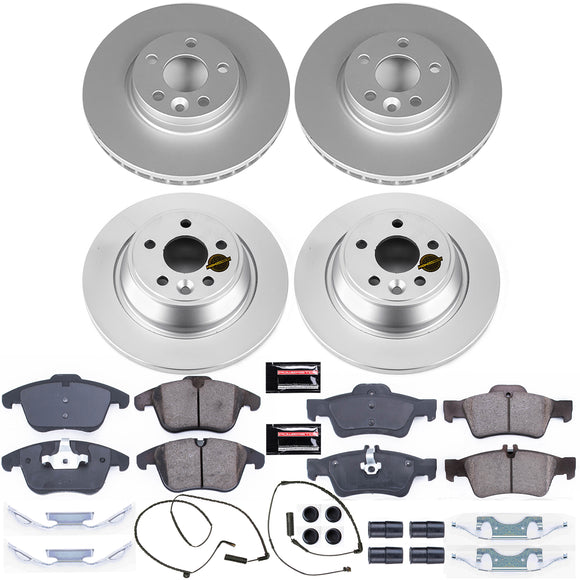 PowerStop Genuine Geomet Coated Rotor and Carbon-Fiber Ceramic Brake Pad Kit