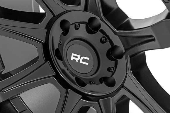 20x9 Rough Country 81 Series Semi Gloss Black 5x5.5 ET0 Wheel Rim