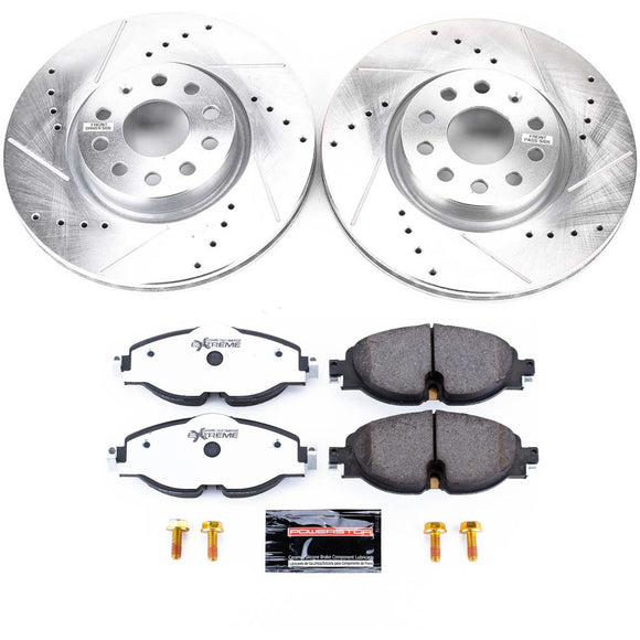 PowerStop Z26 Street Performance Ceramic Brake Pad and Drilled & Slotted Rotor Kit