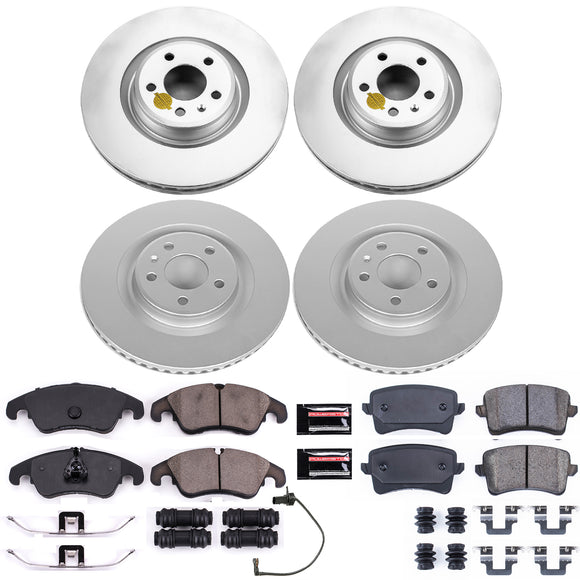PowerStop Genuine Geomet Coated Rotor and Carbon-Fiber Ceramic Brake Pad Kit
