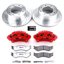 PowerStop Z36 Truck and SUV Ceramic Brake Pad, Drilled & Slotted Rotor, and Cali